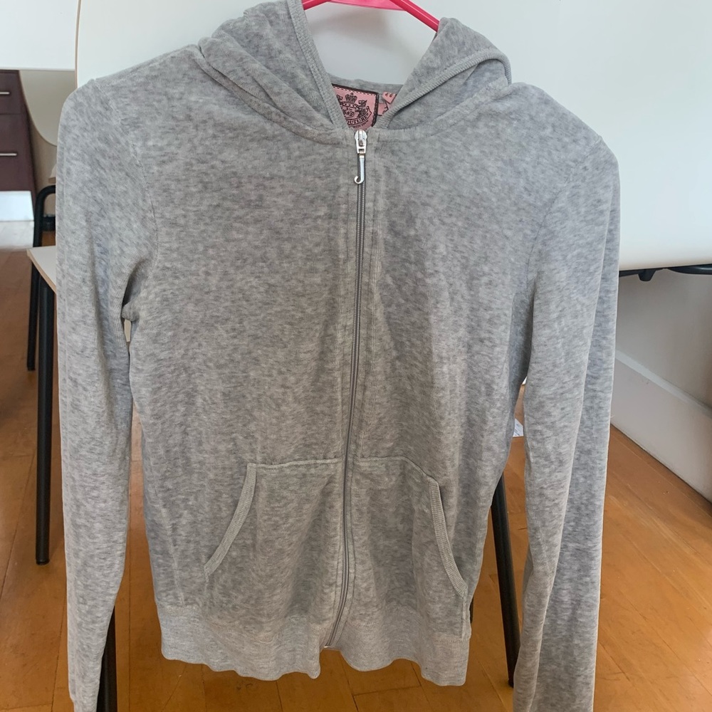 Juicy Couture Velour tracksuit jacket gray S